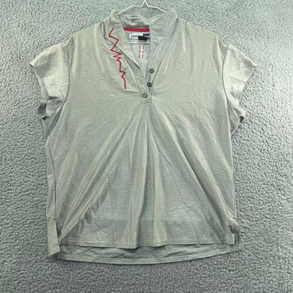 Jamie Sadock Womens Golf Polo Fashion On Trend Tennis Pickleball Top Blouse L - Picture 1 of 11